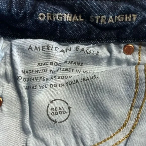 American Eagle Flex Fit + Original Straight Leg Jeans Size 29x32 - Picture 6 of 9